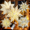 Paper Snowflake Lanterns with Lights, 5 Pack Christmas Hanging Decorations