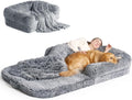 EHEYCIGA Orthopedic Foldable Human Dog Bed - 72x44x11, Grey