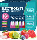 Venture Pal High Sodium Sugar-Free Electrolyte Powder Packets - Hydration Packets with Sodium, Potassium & Magnesium | Zero Calories | Keto, Vegan, and Paleo Friendly | 16 Sticks