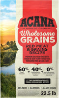 ACANA Wholesome Grains Dry Dog Food Red Meat & Grains Beef Pork & Lamb Recipe 22.5lb Bag