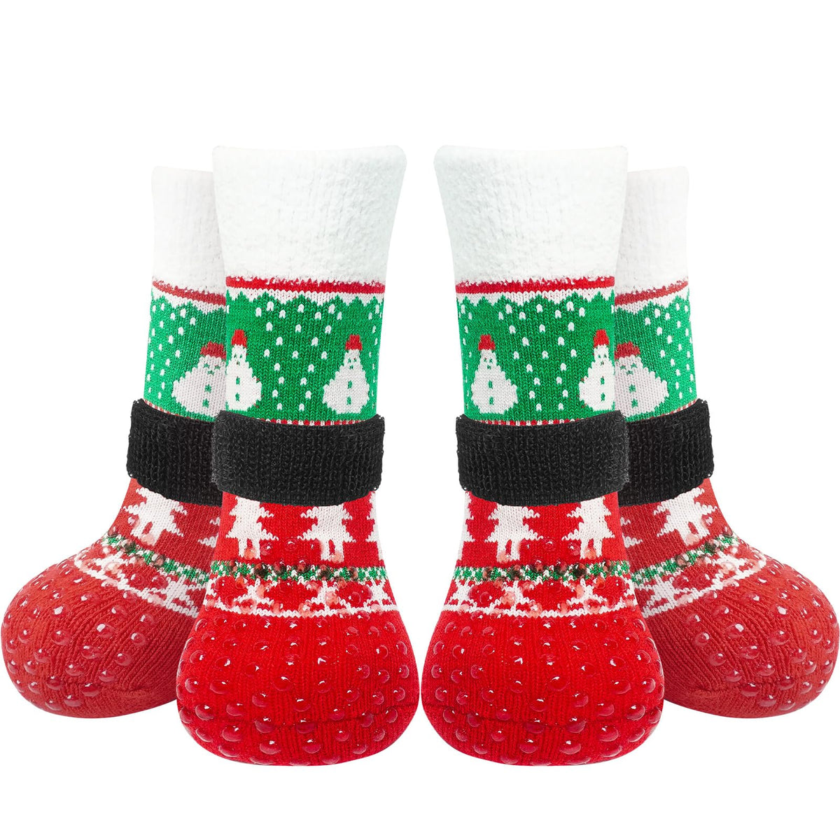 Anti Slip Dog Socks to Prevent Licking Paws, Dog Shoes for Hot Pavement, Dog Booties for Small Medium Large Senior Dogs, Traction Control Boots & Paw Protectors for Hardwood Floors