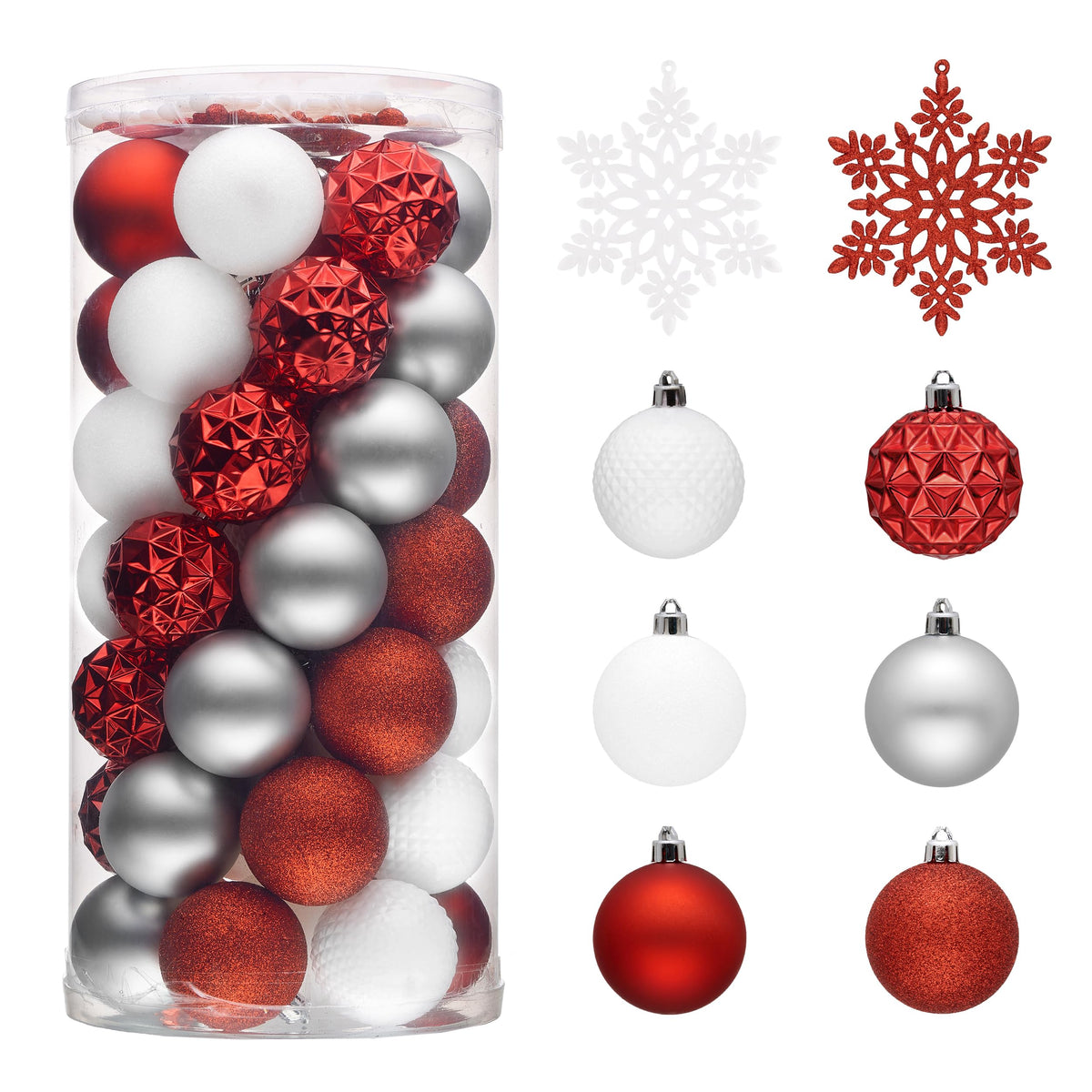 Valery Madelyn 50ct Christmas Tree Decorations Ball Ornaments 2 Inches