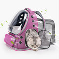 Cawypety Cat Backpack Carrier Large Space Bubble Backpack up to 12lbs Pink