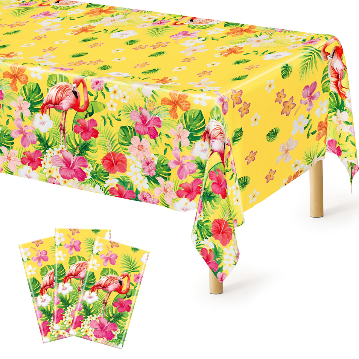 3 Pack Thanksgiving Tablecloths, 108" x 54" Disposable Turkey Table Cloth