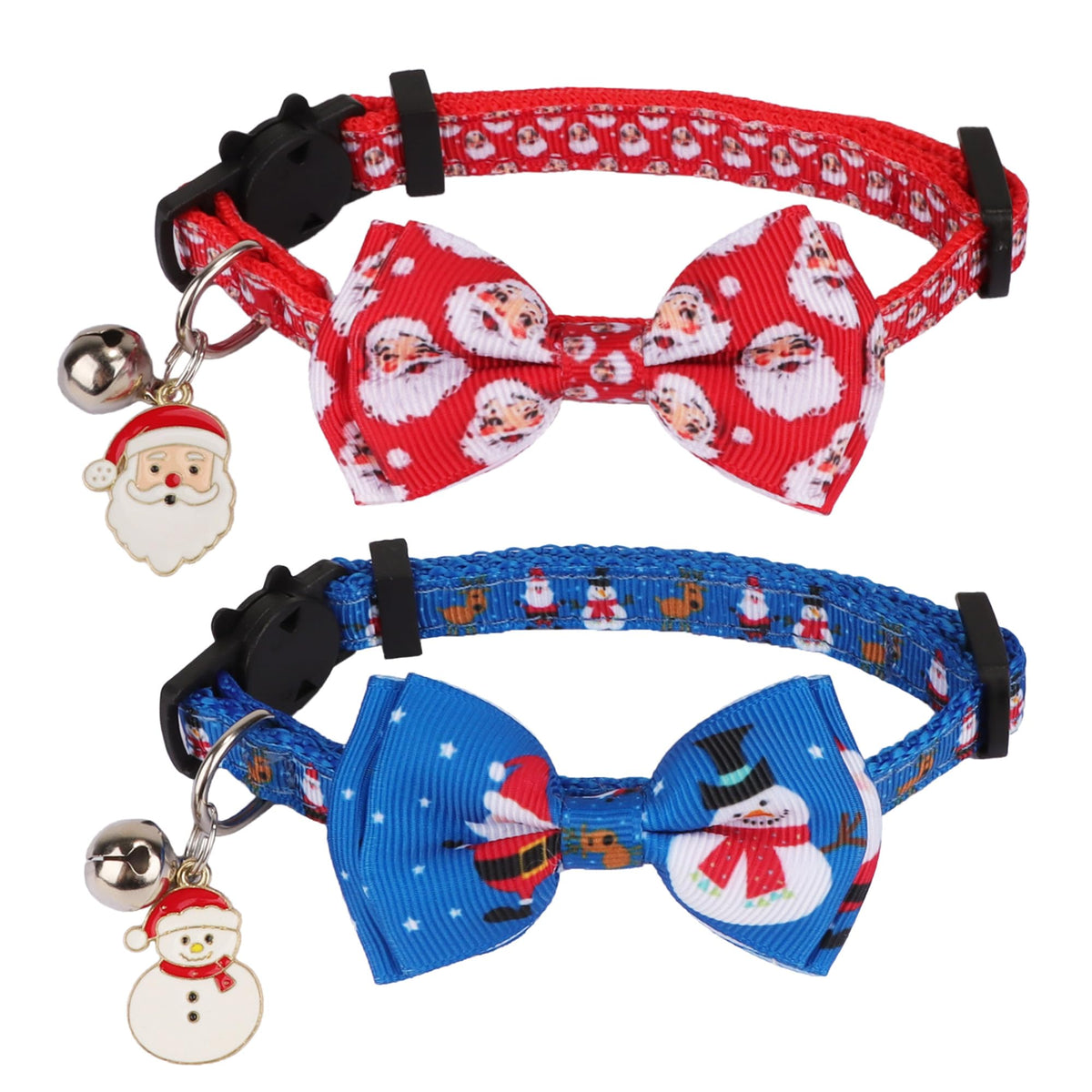 ADOGGYGO Halloween Cat Collar with Bow Bell, Skull Cat Bow Tie Collar