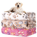 Rezutan 1 Pack 3 Blankets for Dogs, Dog Blanket for Large & Medium Pet Cat, Premium Soft Fluffy Suitable for Dog Kennels & Beds, Sofas, Gifts Puppy Essentials, 41x31inch, Gray/Blue/Beige