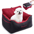 BurgeonNest Dog Car Seat for Small Dogs & Cats Under 25 lbs,Black