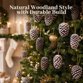28 PCS Natural Pine Cones with Strings