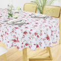 Rectangle Waterproof Vinyl Table Cloth, Wipeable Tablecloth with Flannel Backing, Plastic Table Cover for Fall, Thanksgiving (Pumpkin, 52" x 70")