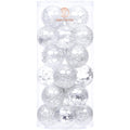 Sea Team 30-Pack Clear Christmas Ball Ornaments with Fillers, Champagne
