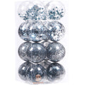 Sea Team 30-Pack Clear Christmas Ball Ornaments with Fillers, Champagne