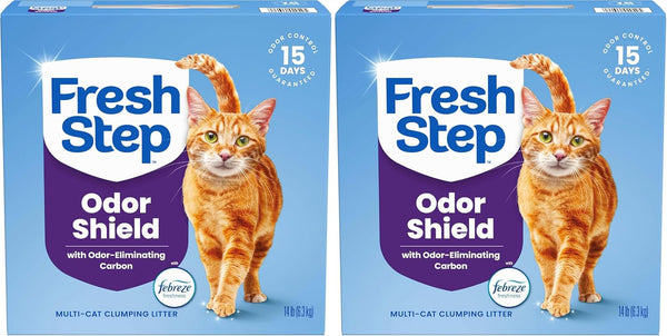Fresh Step Clumping Cat Litter, Multi-Cat Odor Control, 14 lbs (Pack of 2)