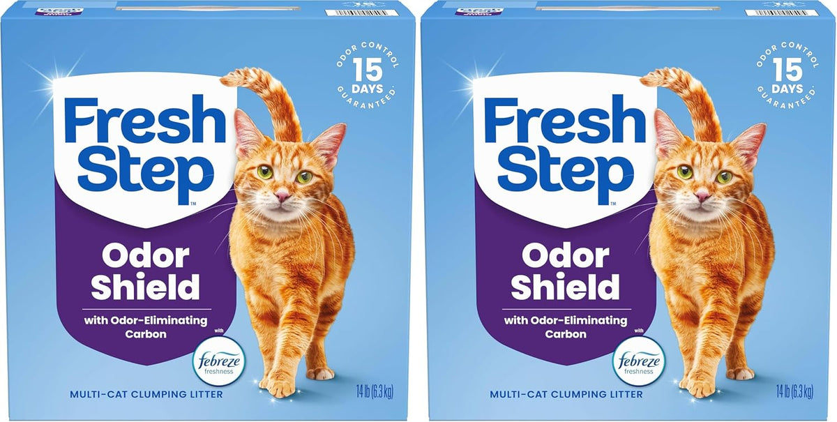 Fresh Step Clumping Cat Litter, Multi-Cat Odor Control, 14 lbs (Pack of 2)