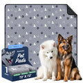 WanpeeGoo Washable Pee Pads for Dogs, Waterproof, 18 x 24 in, 4 Pack, Gray | Super Absorbent, Waterproof and Non-Slip; Washable, Reusable Dog Pads for Crates, Playpens, Floors, Furniture and Travel