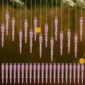 Cinnvoice 36 Pcs Iridescent Christmas Icicle Ornaments for Christmas Decor