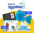 Aquapaw Silicone Dog Lick Mat - Suction Cup Slow Feeder Pad - Calming Bath Time Aid & Dog Grooming - Stress Relief & Pet Enrichment - Pack of 2 - XL & Small, Blue