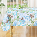 Rectangle Waterproof Vinyl Table Cloth, Wipeable Tablecloth with Flannel Backing, Plastic Table Cover for Fall, Thanksgiving (Pumpkin, 52" x 70")