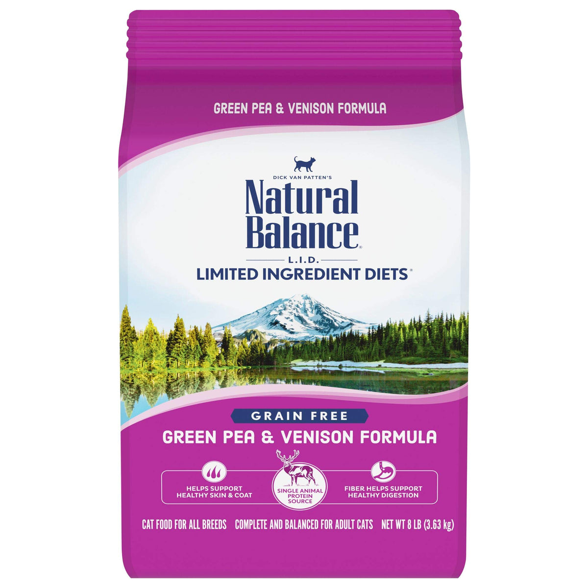 Natural Balance Limited Ingredient Adult Grain-Free Dry Cat Food - Balanced Nutrition - Soy-Free, Corn-Free Limited Ingredient Formula - 10 lb - Salmon & Green Pea Recipe