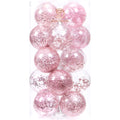 Sea Team 30-Pack Clear Christmas Ball Ornaments with Fillers, Champagne