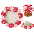 Crochet Flower Coasters, Handmade Bouquet Coasters with Crochet Plant Pot (Sunflower Yellow, 1Pc)