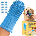 Jasper Dog Toothbrush, 360 Dog Tooth Brushing Kit, Finger Toothbrush, Cat Tooth Brush, Teeth Cleaning, Pet Tooth Brush for Small & Large Pets, Pet Toothpaste Not Included, 2-Pack Blue