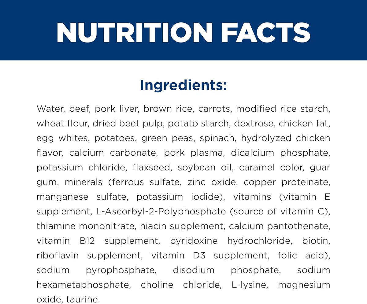Hill's Science Diet Adult 1-6 Wet Dog Food, Beef & Vegetables, 12.8 oz. Cans, 12-Pack