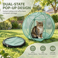Outdoor Cat Enclosure, Giant Cat Hamster Ball for Outside, Mesh Ball Cat Cage, 360 Panoramic Rolling Cat Playpen, Foldable Breathable Mesh Pet Playpen with Zipper, Cat Outdoor Ball Cage