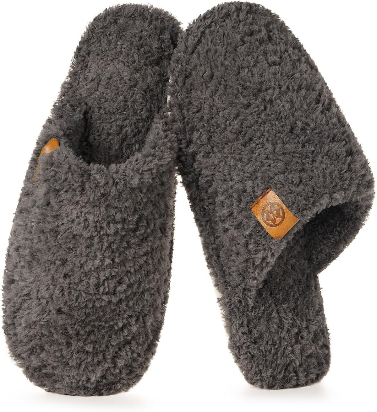 Men's Cozy Slippers Warm Fuzzy Slip On House Slippers | Memory Foam,Anti-slip,Lightweight