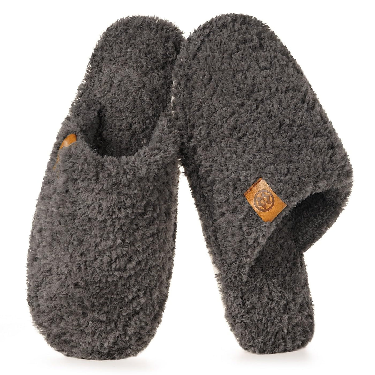 Men's Cozy Slippers Warm Fuzzy Slip On House Slippers | Memory Foam,Anti-slip,Lightweight