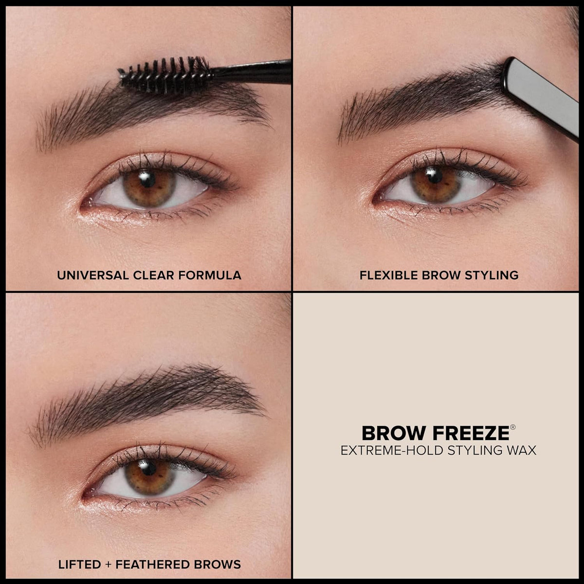 Anastasia Beverly Hills Brow Freeze - Extreme Hold Clear Brow Styling Wax for Feathered, Laminated Brows, Long-Lasting Formula to Sculpt, Tame & Set Hairs in Place