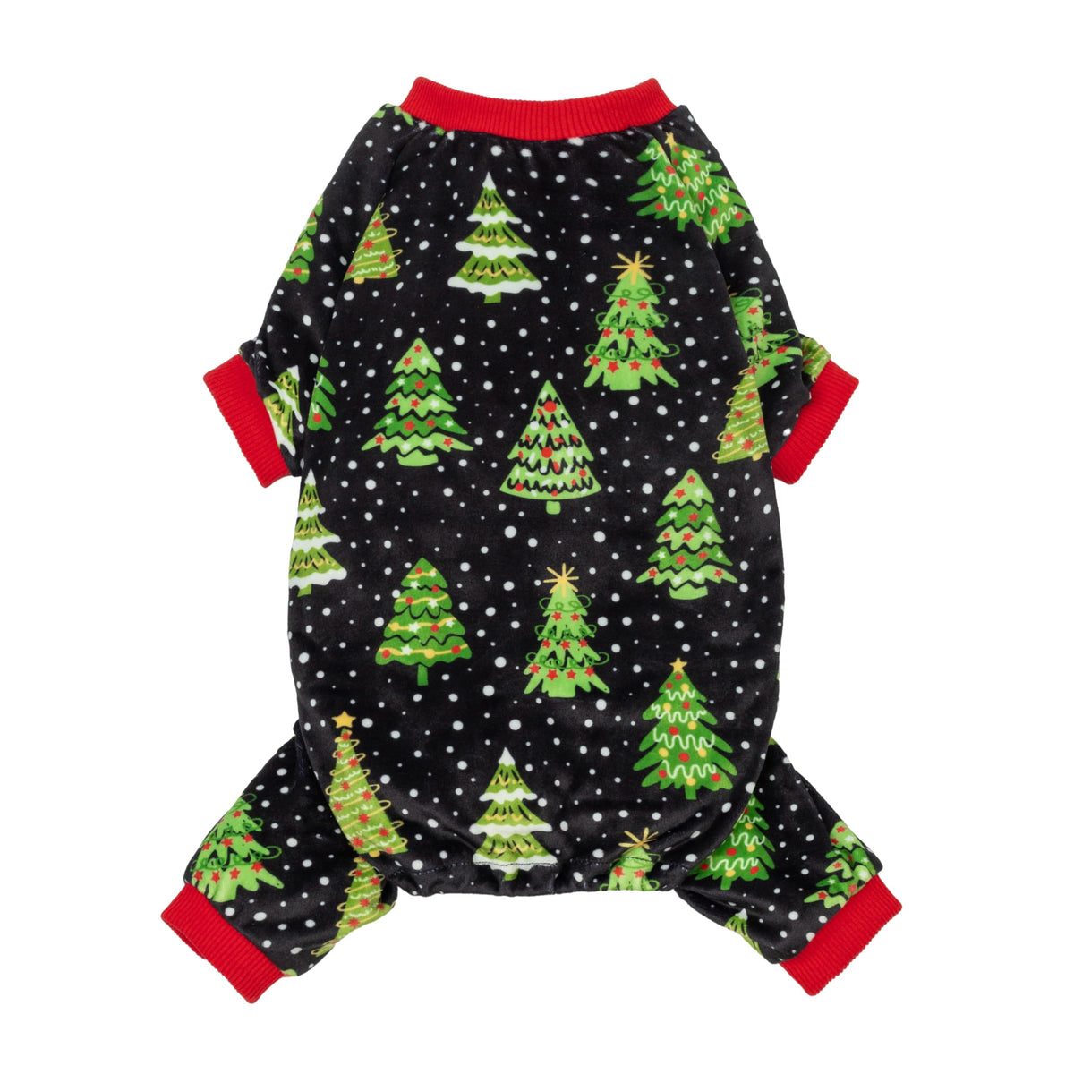 Fitwarm Reindeer Dog Christmas Pajamas, Winter Doggy Clothes for Small Dogs Boy Girl, Fleece Dog Onesie with Feet, Holiday Pet Outfit, Black, White, Red, Medium