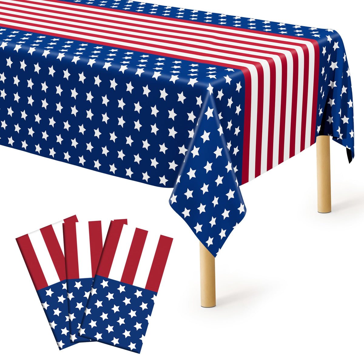 3 Pack Thanksgiving Tablecloths, 108" x 54" Disposable Turkey Table Cloth