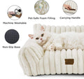Bedsure ComfyFleece™ Shown on TV Fluffy Cute Dog Couch for Pets,30in Cream | Small & Medium Dog Bed Washable Cover,Supportive Couch Bed for Small Dogs,Pet Sofa Seen on Good Day New York,Up to 20 Lbs