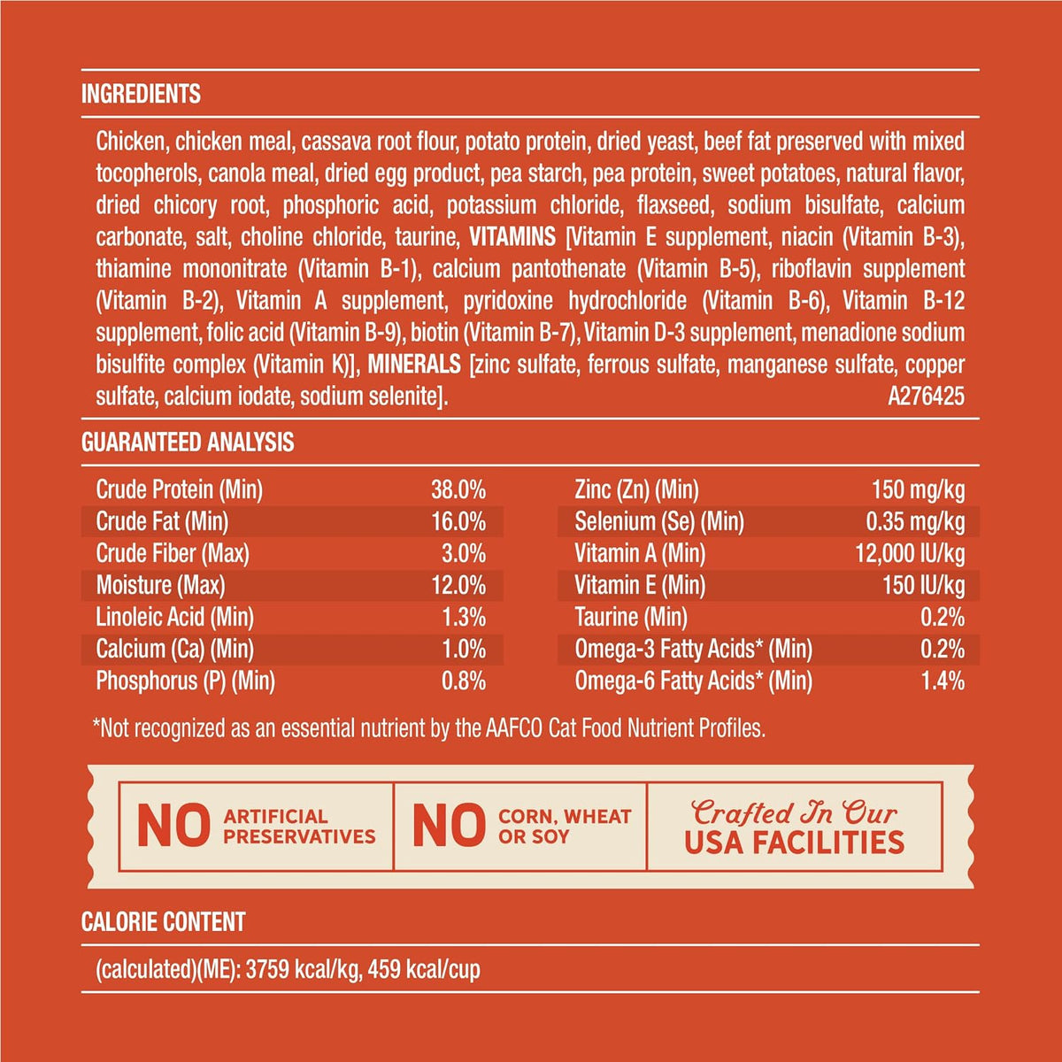 Merrick Purrfect Bistro Grain Free Chicken and Sweet Potato Recipe Natural Dry Cat Food for Adult Cats, High Protein, Outdoor or Indoor Cat Food - 12 lb. Bag