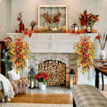 Fall Swag Wreaths for Front Door Decor, Fall Porch Decorations for Home