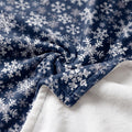 Horaldaily Christmas Navy Blue Snowflakes Flannel Pets Blanket 30x40