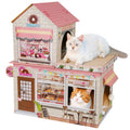 Cardboard Cat Houses for Indoor Cats Kitten Scratcher Houses Cafe Themed