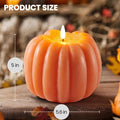 Fall Decor, Fall Decorations for Home, Flameless Pumpkin Candle, Orange