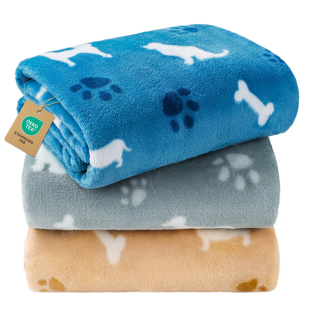 Luciphia 3 Pack Cute Cat Blankets Cozy Small Throw for Pet Puppy,23"x16"