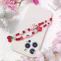 cioatu 4 Pieces Cute Phone Charms Beaded Phone Strap Aesthetic Y2K CellPhone Keychain Cute Bear Butterfly Heart Cool PhoneCharm for Bag Keychain Airpods Camera Pendants Decor