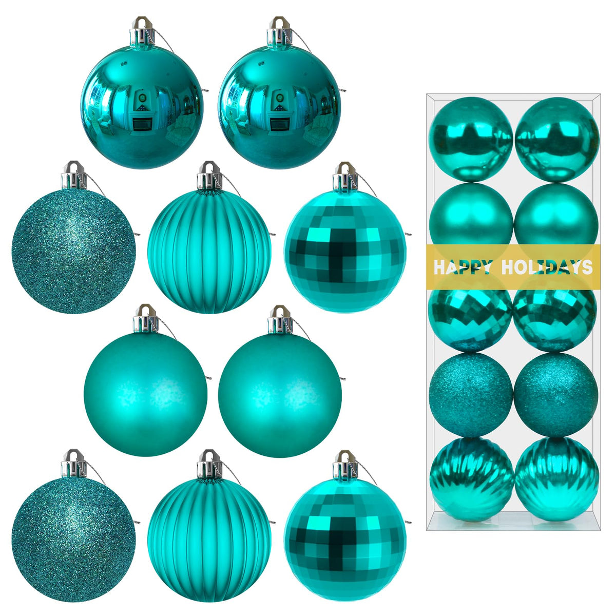 Rose Red 4.0" Large Christmas Balls - Christmas Tree Decoration Ornaments Shatterproof Hanging Balls for Birthday Halloween Holiday Wedding Decorations Set of 4pcs