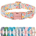 ARING PET Fall Dog Collar-Cotton Maple Leaves Dog Collar for Small Dogs, Adjustable Lightweight Dog Collars with Quick Release Buckle for Small Medium Large Dogs