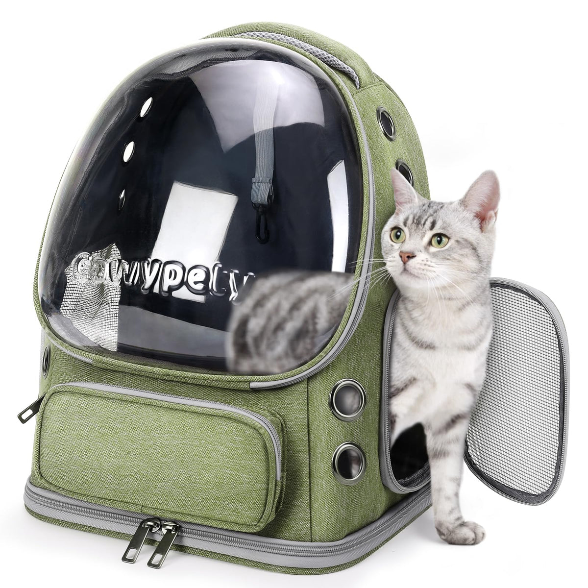 Cawypety Cat Backpack Carrier Large Space Bubble Backpack up to 12lbs Pink