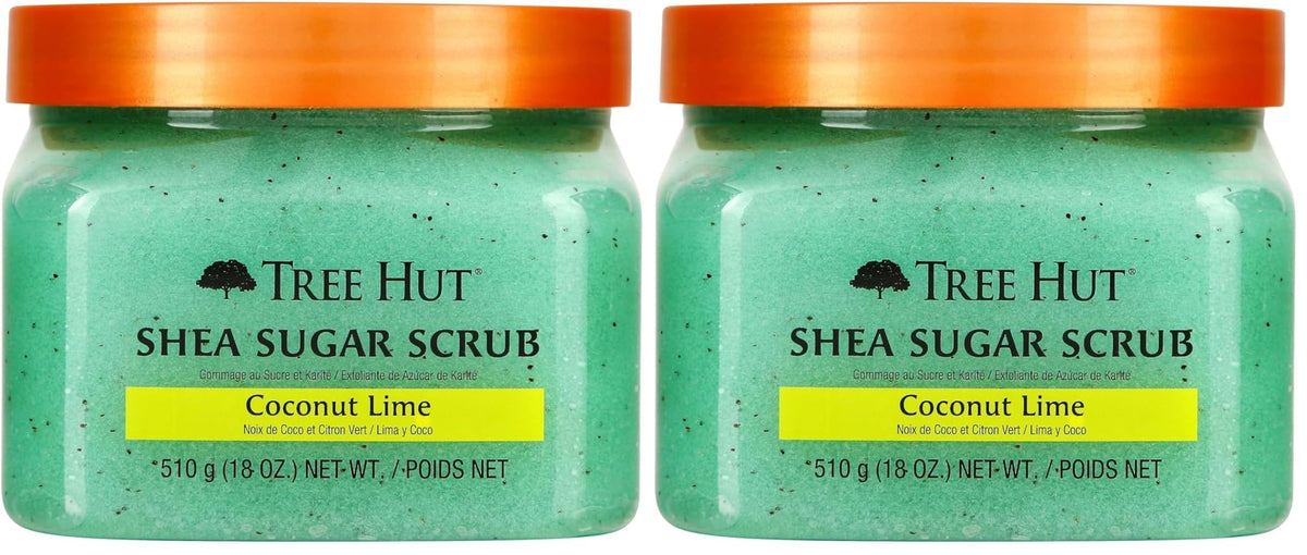 Tree Hut Shea Sugar Scrub - Coconut Lime - 18 oz - Exfoliating Body Scrub for Smooth, Glowing Skin - Made with Real Sugar and Shea Butter