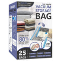 Cozy Essential Vacuum Storage Bags, 80% Compression Vacuum Seal Space Saver Plastic Packaging Bags for Clothes, Blankets, Pillow, Bedding, Comforters, Sealer Clothing Storage,20 Combo