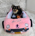 Megatoys Barbie Plush Car Pet Bed- Themed Plush Pink Pet Bed for Dogs and Cats – Soft and Cozy Pet Bed with Barbie Pillow and Car Design