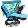 Maxpower Planet Original Pet Grooming Rake - Double-Sided Deshedding Dematting Tool, Undercoat Rake for Dogs & Cats, Extra-Wide Dog Grooming Brush & Deshedder Comb for Long Hair, Reduces Shedding 95%