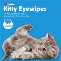 Petkin Kitty Eye Wipes, 40 Moist Wipes - Gentle Eye Cleaning Wipes Remove Dirt, Discharge, & Tear Stains - Safe, Convenient, Easy to Use Pet Wipes for Cats & Kittens - Ideal for Home or Travel