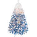 Yaheetech 6ft Pre-Lit Snow Flocked Artificial Christmas Tree, 250 Lights