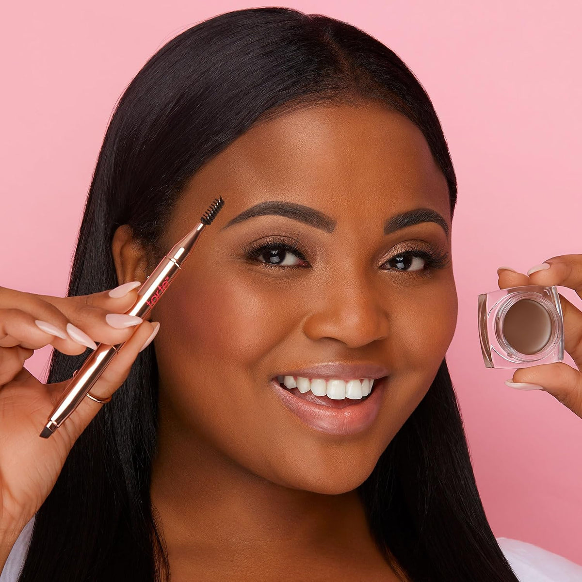 tarte big ego frameworker brow pomade – Creamy Pigmented Eyebrow Gel to Sculpt & Fill with Waterproof, Smudgeproof, Sweatproof Longwear Formula & Vitamin E to Condition, Vegan & Cruelty Free